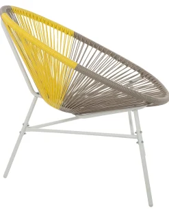 Beliani Narutuoli Polyrottinki Ruskeanharmaa/Keltainen 2 Kpl Acapulco Cheap