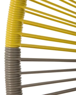 Beliani Narutuoli Polyrottinki Ruskeanharmaa/Keltainen 2 Kpl Acapulco Cheap