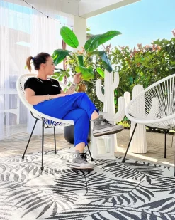 Beliani Narutuoli Polyrottinki Valkoinen 2 Kpl Acapulco Ii Online