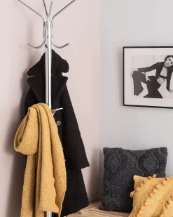 Beliani Naulakko Ruostumaton Teras 12 Koukkua Hopea Claxton Cheap