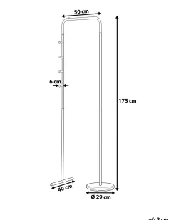 Beliani Naulakko Teras 4 Koukkua Musta Benton Outlet