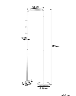 Beliani Naulakko Teras 4 Koukkua Valkoinen Benton Sale