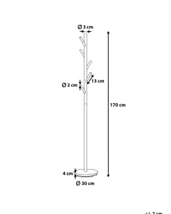 Beliani Naulakko Teras/Manty 5 Koukkua Valkoinen Albin New