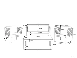 Beliani Neljan Istuttava Sohvasetti Terassille Pacific Outlet