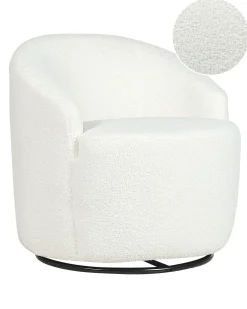 Beliani Nojatuoli Buklee Kermanvalkoinen Davik Fashion