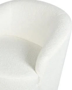 Beliani Nojatuoli Buklee Kermanvalkoinen Davik Fashion