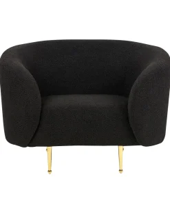 Beliani Nojatuoli Buklee Musta Loen Clearance