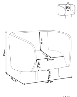 Beliani Nojatuoli Buklee Valkoinen Loen Hot