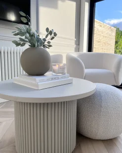 Beliani Nojatuoli Buklee Valkoinen Loen Hot