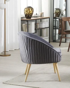 Beliani Nojatuoli Harmaa Sametti Tromso Online