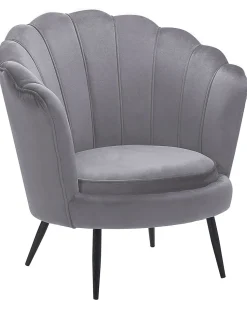 Beliani Nojatuoli Harmaa Sametti Lovikka Fashion