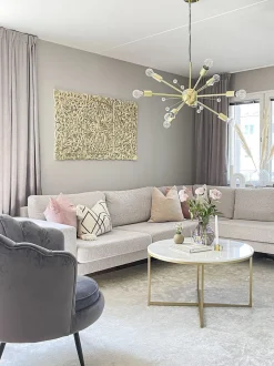 Beliani Nojatuoli Harmaa Sametti Lovikka Fashion