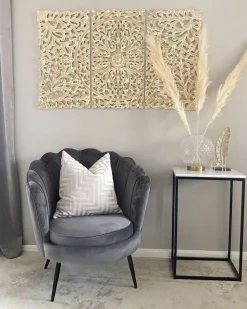 Beliani Nojatuoli Harmaa Sametti Lovikka Fashion