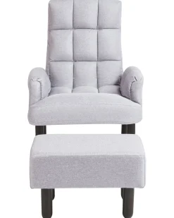 Beliani Nojatuoli Ja Rahi Harmaa Oland Shop