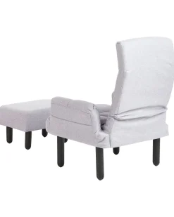 Beliani Nojatuoli Ja Rahi Harmaa Oland Shop