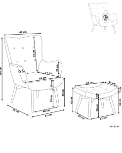 Beliani Nojatuoli Ja Rahi Harmaanruskea Vejle Hot
