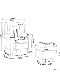 Beliani Nojatuoli Ja Rahi Kukkakuvioinen Vihrea Hamar Clearance