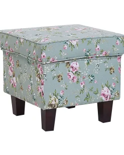 Beliani Nojatuoli Ja Rahi Kukkakuvioinen Vihrea Hamar Clearance