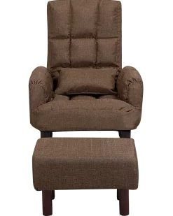 Beliani Nojatuoli Ja Rahi Ruskea Oland Online