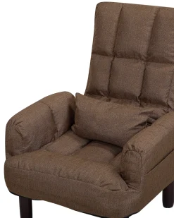 Beliani Nojatuoli Ja Rahi Ruskea Oland Online