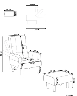 Beliani Nojatuoli Ja Rahi Ruskea Oland Online