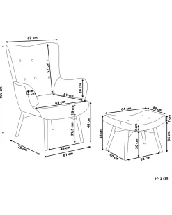 Beliani Nojatuoli Ja Rahi Samettinen Musta Vejle Sale