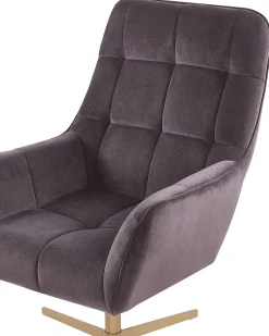 Beliani Nojatuoli Ja Rahi Samettinen Harmaa Molle Cheap