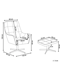 Beliani Nojatuoli Ja Rahi Samettinen Harmaa Molle Cheap