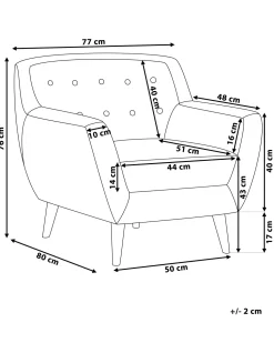 Beliani Nojatuoli Kangas Beige Motala Clearance