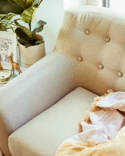 Beliani Nojatuoli Kangas Beige Motala Clearance