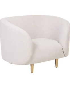 Beliani Nojatuoli Kangas Beige/Kulta Loen Best