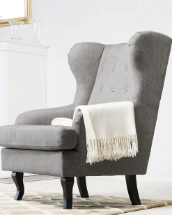 Beliani Nojatuoli Kangas Harmaa Alta Flash Sale