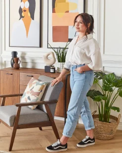 Beliani Nojatuoli Kangas Harmaa Asnes Outlet