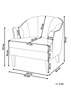 Beliani Nojatuoli Kangas Harmaa Elverum Flash Sale