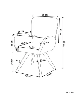 Beliani Nojatuoli Kangas Musta/Valkoinen Bjarn Flash Sale