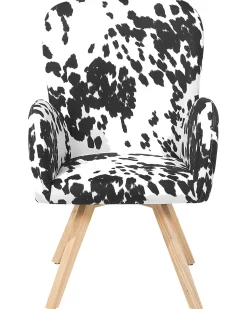 Beliani Nojatuoli Kangas Musta/Valkoinen Bjarn Flash Sale