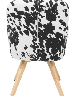 Beliani Nojatuoli Kangas Musta/Valkoinen Bjarn Flash Sale