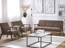 Beliani Nojatuoli Kangas Ruskea Asnes Cheap