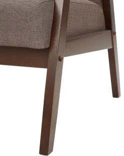 Beliani Nojatuoli Kangas Ruskea Asnes Cheap