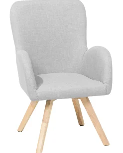 Beliani Nojatuoli Kangas Vaaleanharmaa Bjarn Outlet