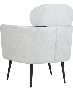 Beliani Nojatuoli Kangas Vaaleanharmaa Soby Hot