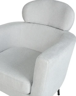 Beliani Nojatuoli Kangas Vaaleanharmaa Soby Hot