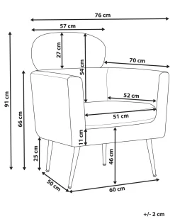 Beliani Nojatuoli Kangas Vaaleanharmaa Soby Hot