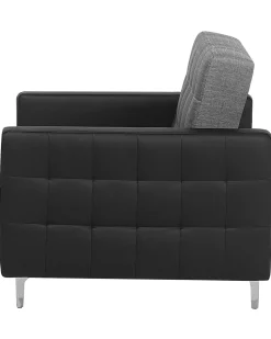 Beliani Nojatuoli Kangas Vaaleanharmaa/Musta Aberdeen New