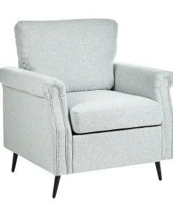 Beliani Nojatuoli Kangas Vaaleanharmaa Vietas New