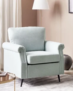 Beliani Nojatuoli Kangas Vaaleanharmaa Vietas New