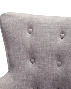 Beliani Nojatuoli Kangas Vaaleanharmaa Angen Best Sale