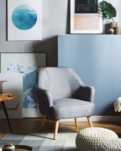 Beliani Nojatuoli Kankainen Harmaa Loken Online