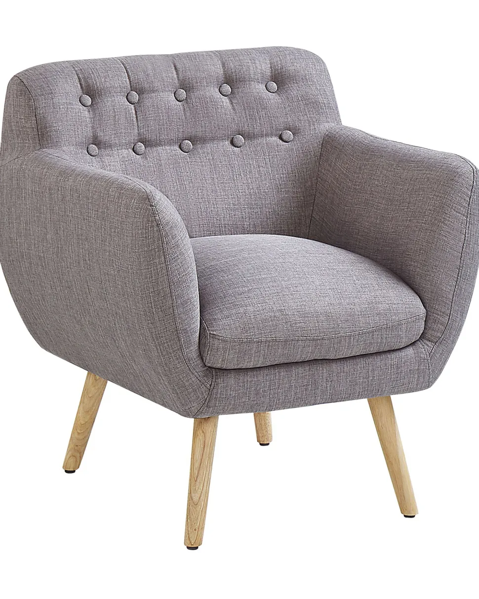 Beliani Nojatuoli Kankainen Harmaa Melby Flash Sale