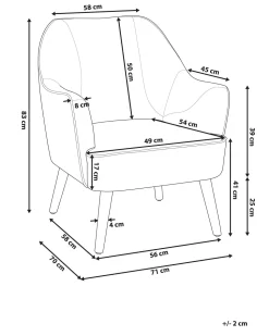 Beliani Nojatuoli Kankainen Tummansininen Loken Best Sale